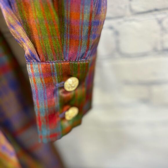 NWT MARELLA Rank Green Plaid Luxury Designer Party Wedding Mini Wrap Dress 2 - Picture 8 of 15